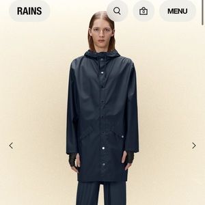 Rains Long Jacket - Navy - Unisex